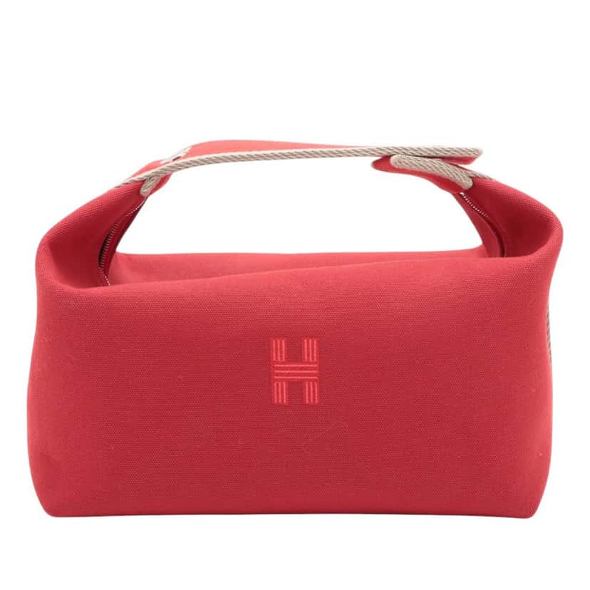 Hermès Large Toile Bride A Brac Case Red Very good condition - Front View
