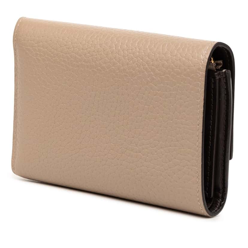 Louis Vuitton Taurillon Capucines Compact Wallet Beige Leather Very good condition - Back View