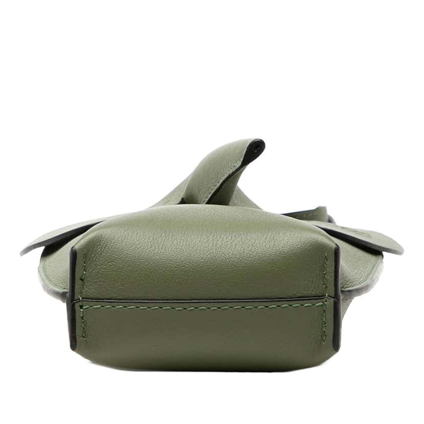 LOEWE Leather Elephant Pocket Crossbody Green Leather Very good condition - Inside View