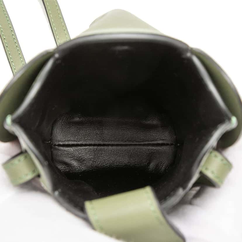 LOEWE Leather Elephant Pocket Crossbody Green Leather Very good condition - Model View