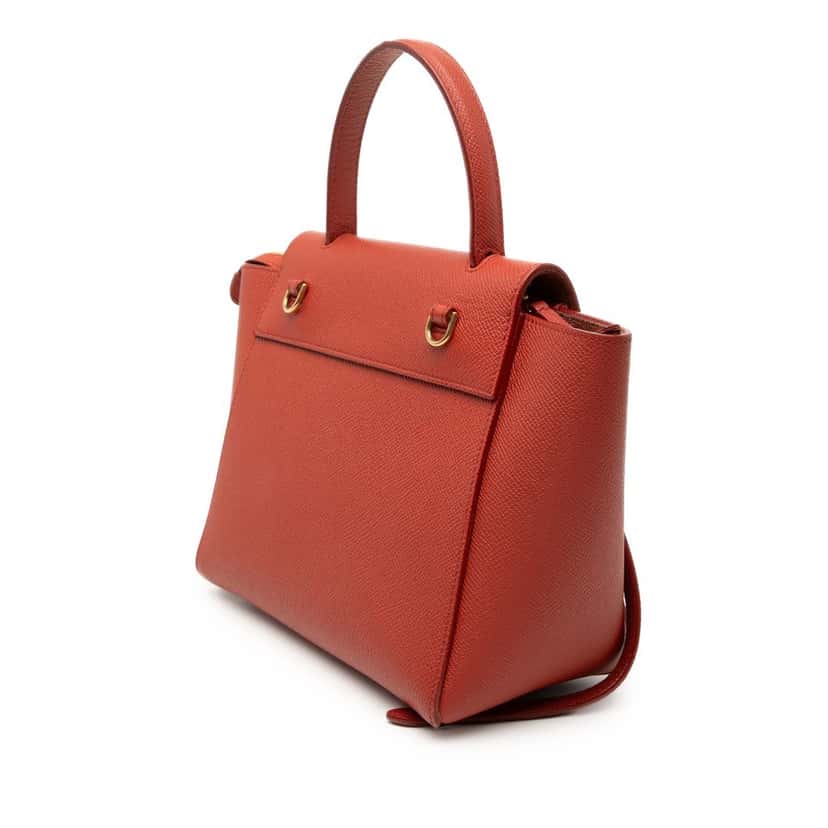 Celine Nano Grained Calfskin Belt Bag Red Leather Very good condition - Back View