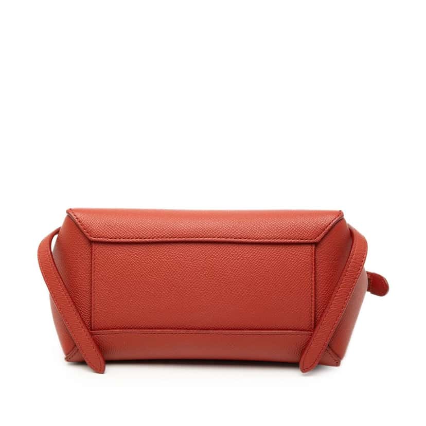Celine Nano Grained Calfskin Belt Bag Red Leather Very good condition - Inside View