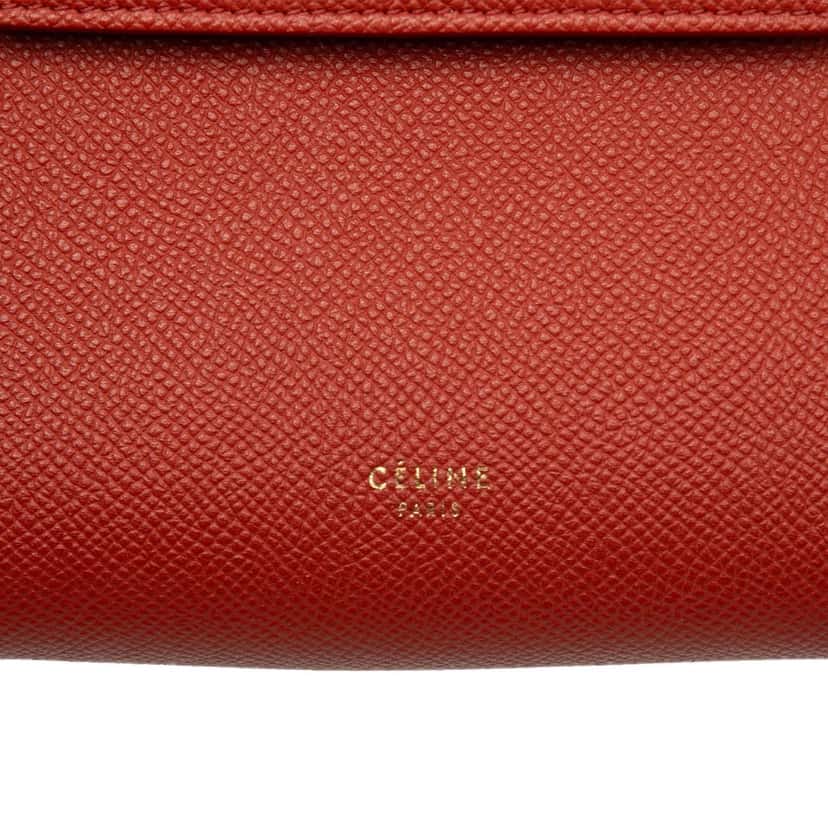 Celine Nano Grained Calfskin Belt Bag Red Leather Very good condition - Box View