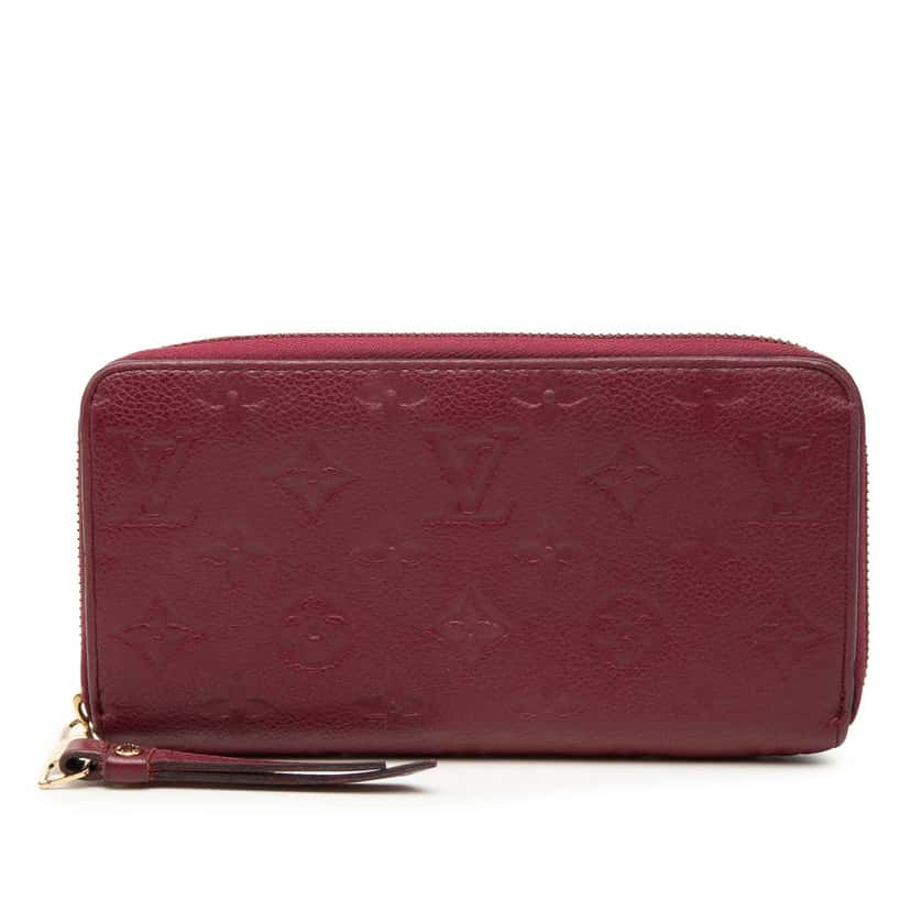 Louis Vuitton Monogram Empreinte Zippy Long Wallet Red Leather Very good condition - Front View