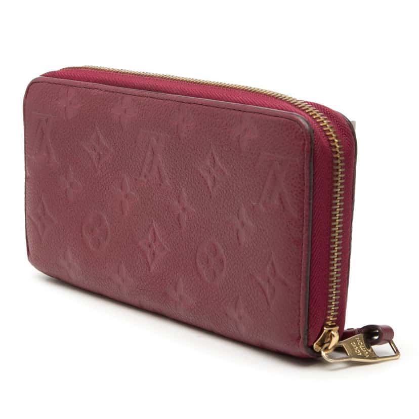 Louis Vuitton Monogram Empreinte Zippy Long Wallet Red Leather Very good condition - Back View
