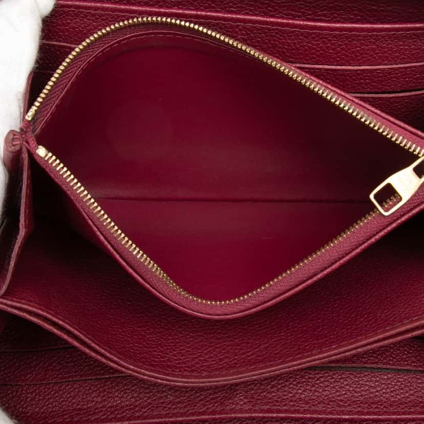 Louis Vuitton Monogram Empreinte Zippy Long Wallet Red Leather Very good condition - Model View