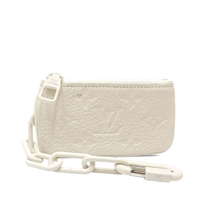 Louis Vuitton Monogram Empreinte Pochette Cles White Leather Very good condition - Front View