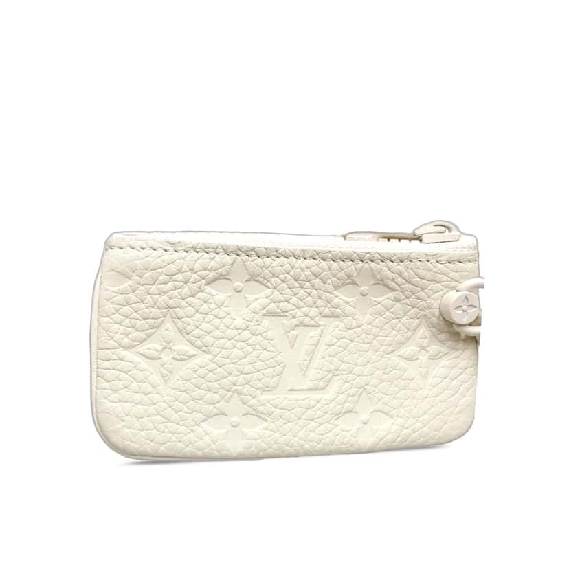 Louis Vuitton Monogram Empreinte Pochette Cles White Leather Very good condition - Back View