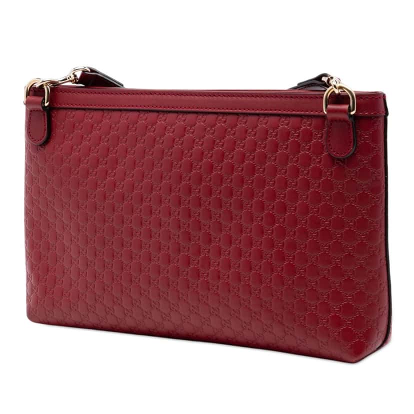 Gucci Microguccissima Crossbody Red Leather Very good condition - Back View