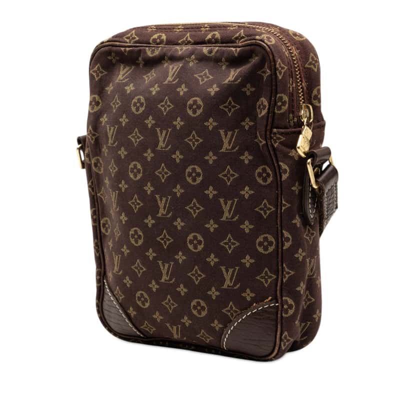 Louis Vuitton Monogram Mini Lin Danube Brown Very good condition - Back View