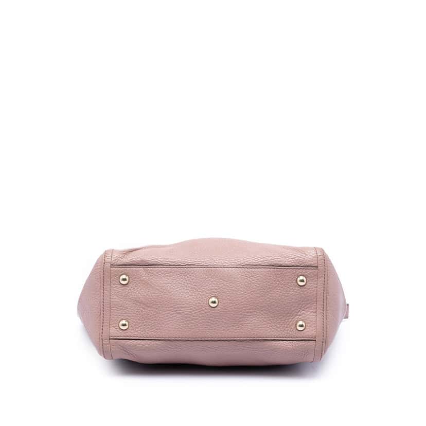 Gucci Small Calfskin Soho Cellarius Satchel Pink Leather Very good condition - Inside View