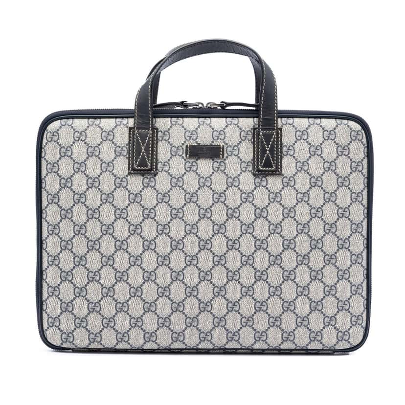 Gucci GG Supreme Laptop Bag Beige Very good condition - Front View