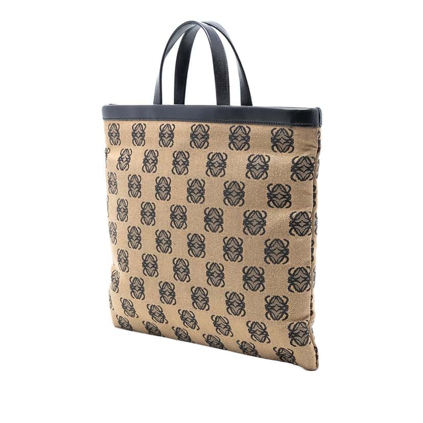 LOEWE Anagram Canvas Tote Beige Very good condition - Back View