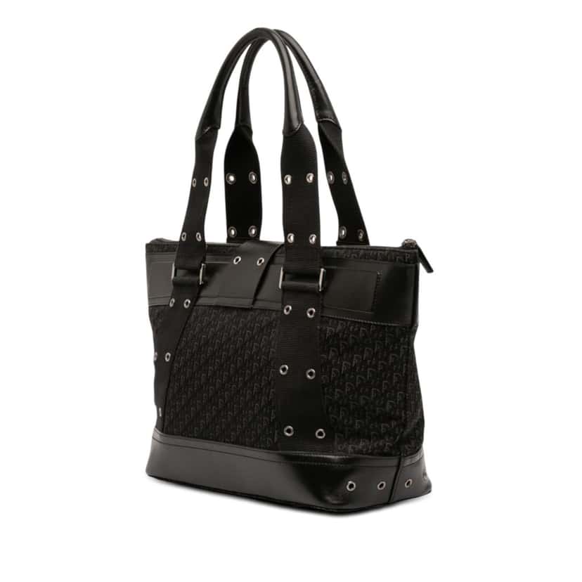 Dior Diorissimo Trotter Canvas Street Chic Columbus Tote Black Good condition - Back View