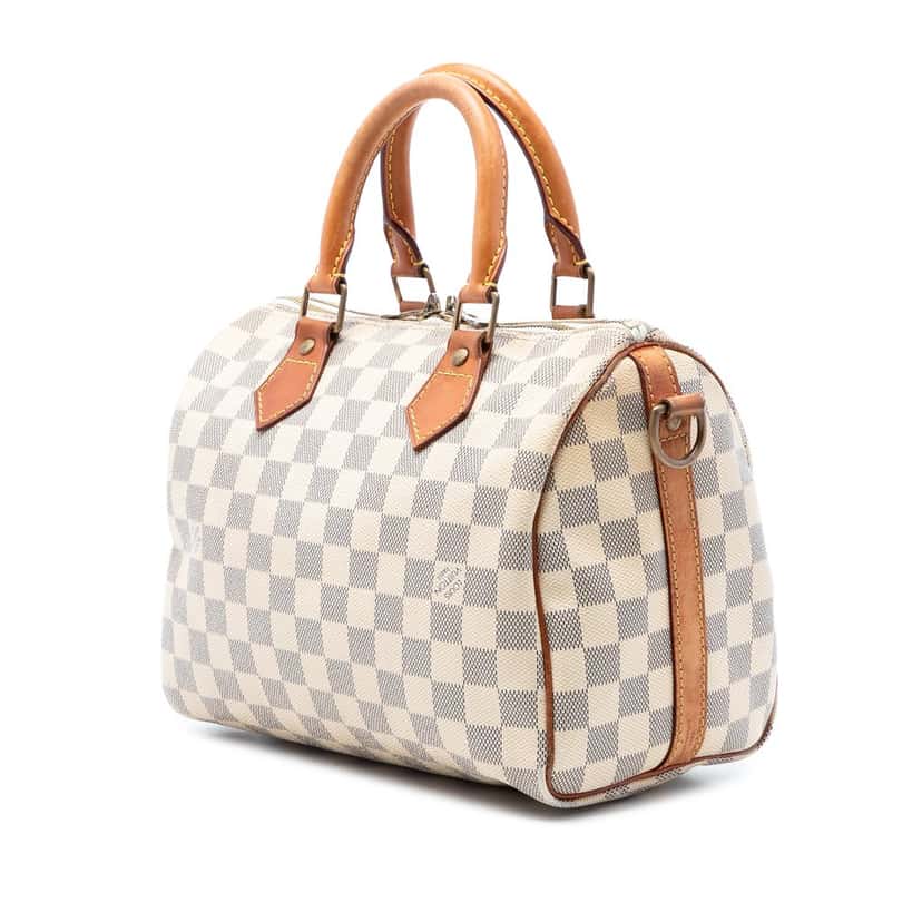 Louis Vuitton Damier Azur Speedy Bandouliere 25 White Very good condition - Back View