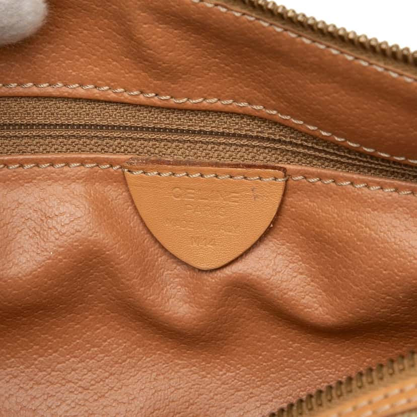 Celine Macadam Coated Canvas Shoulder Bag Beige Very good condition - Box View
