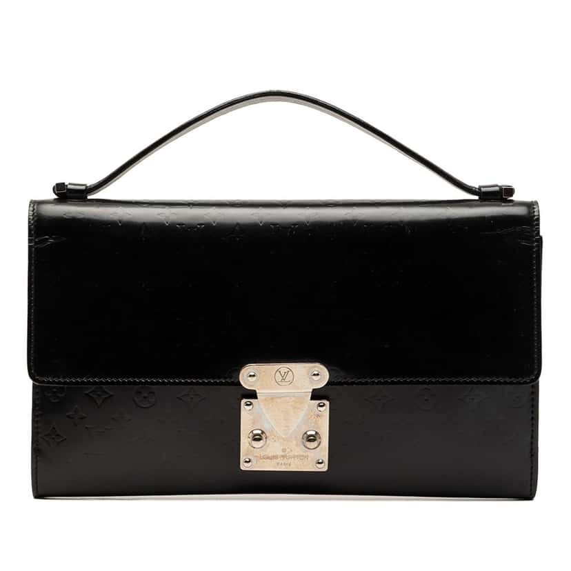 Louis Vuitton Monogram Glace Anouchka MM Black Leather Very good condition - Front View