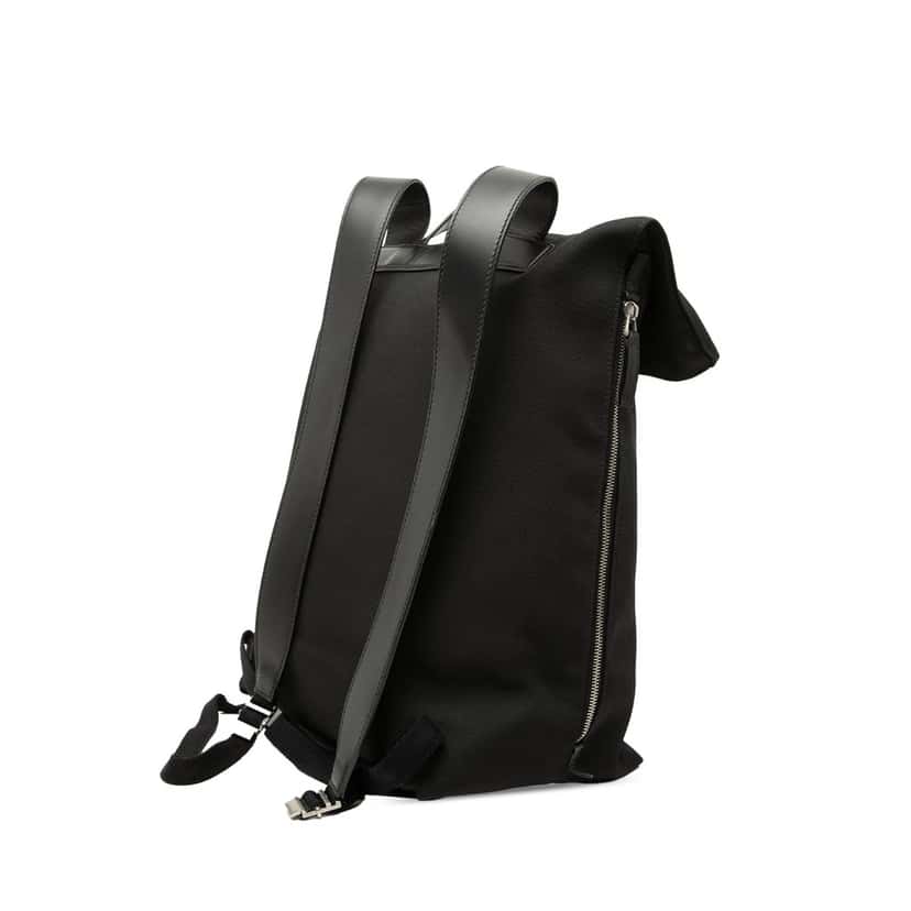 Gucci Canvas Techno Web Fold Over Backpack Black Very good condition - Back View
