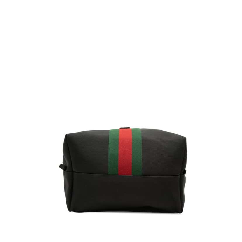 Gucci Canvas Techno Web Fold Over Backpack Black Very good condition - Inside View