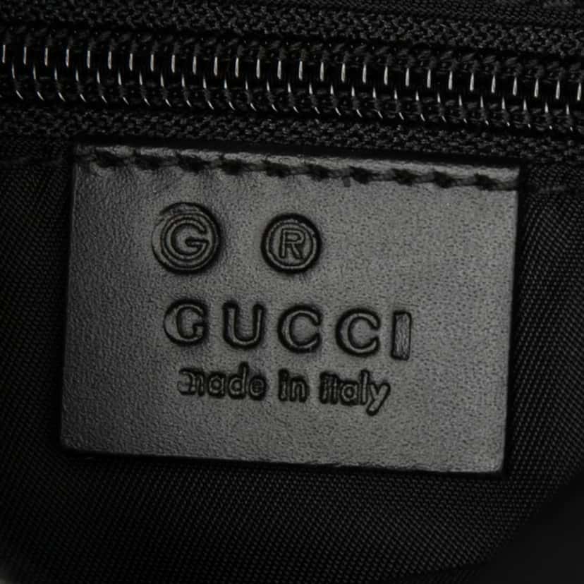 Gucci Canvas Techno Web Fold Over Backpack Black Very good condition - Box View