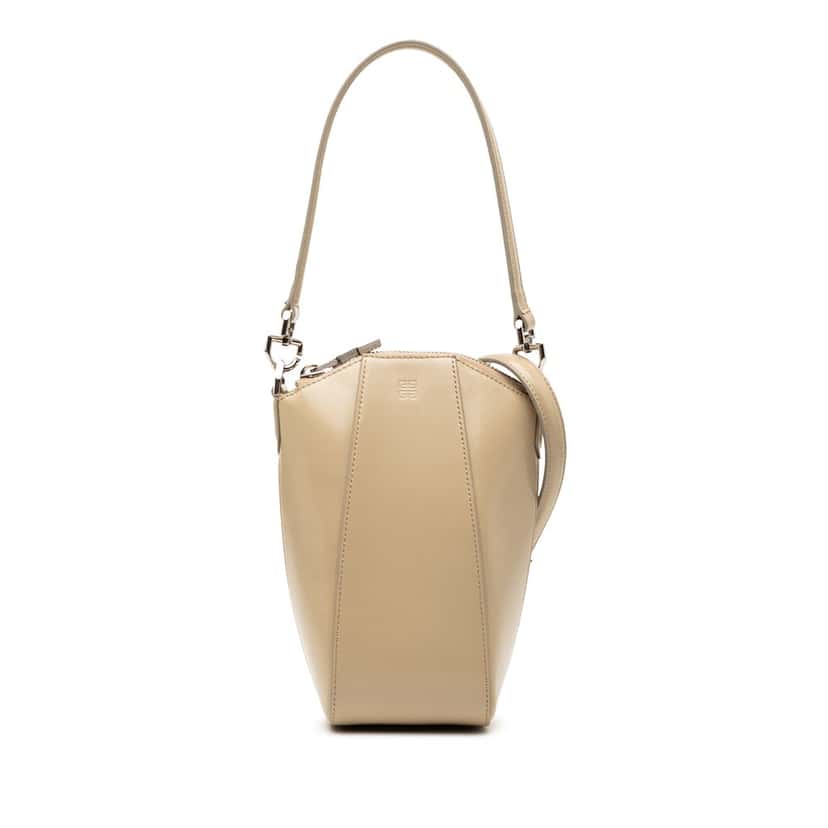 Givenchy Mini Smooth Calfskin Vertical Antigona Satchel Beige Leather Very good condition - Front View