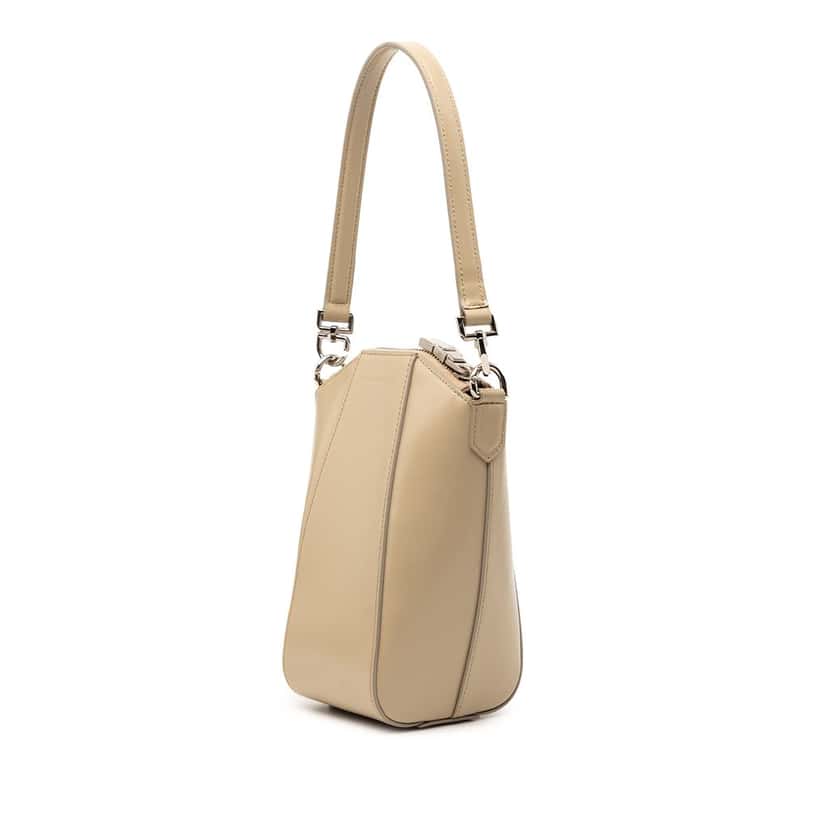 Givenchy Mini Smooth Calfskin Vertical Antigona Satchel Beige Leather Very good condition - Back View