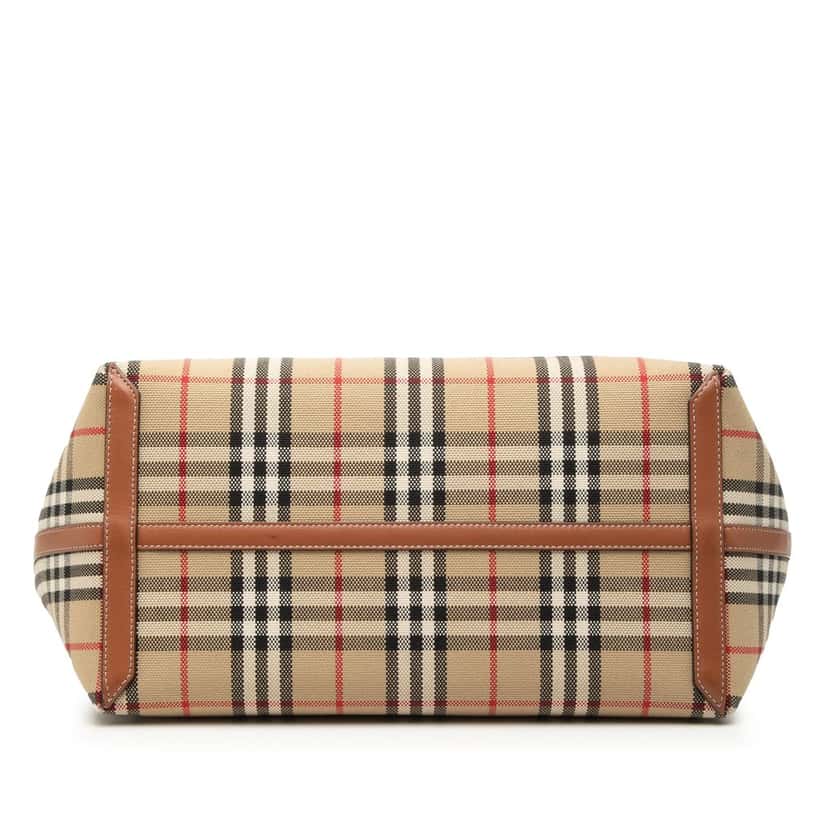 Burberry Medium House Check Canvas London Tote Beige Very good condition - Inside View