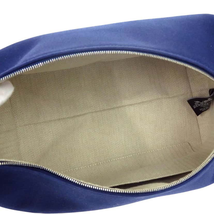 Hermès Small Toile Bride A Brac Case Blue Very good condition - Model View