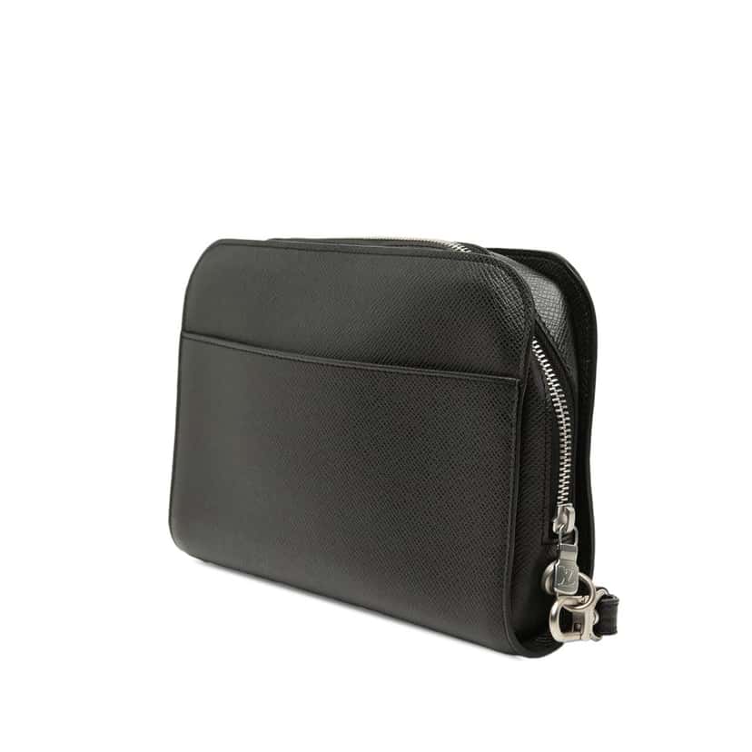 Louis Vuitton Taiga Pochette Baikal Black Leather Very good condition - Back View