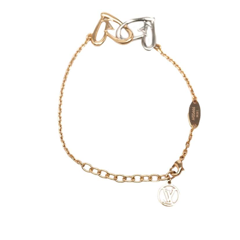 Louis Vuitton Gold Plated and Brass Fall in Love Bracelet Gold Metal Very good condition - Back View