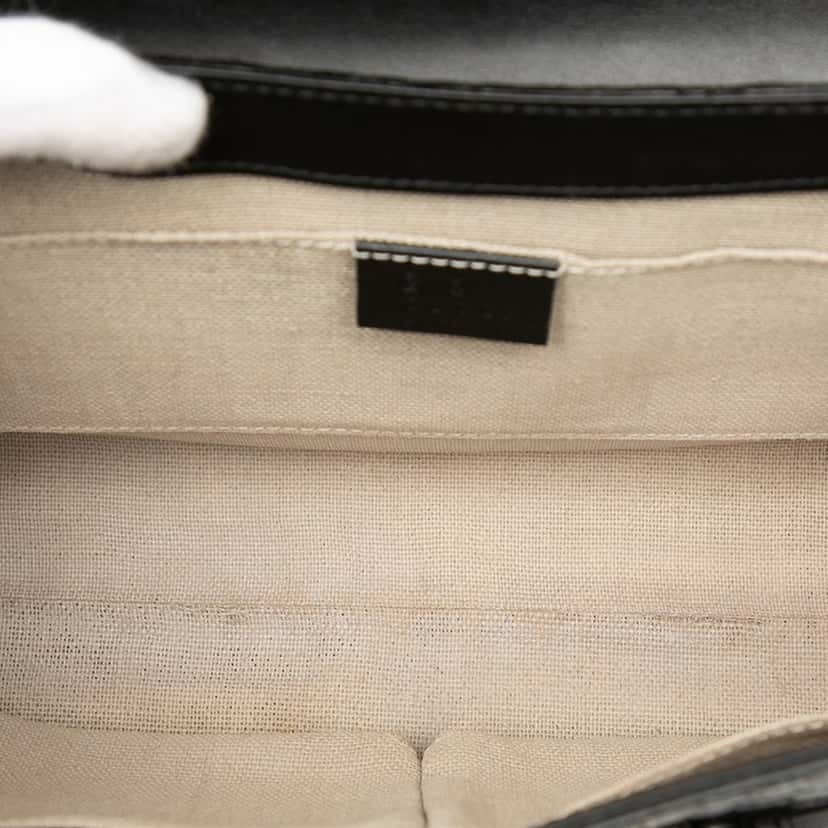 Gucci Medium Microguccissima Emily Shoulder Bag Black Leather Very good condition - Model View