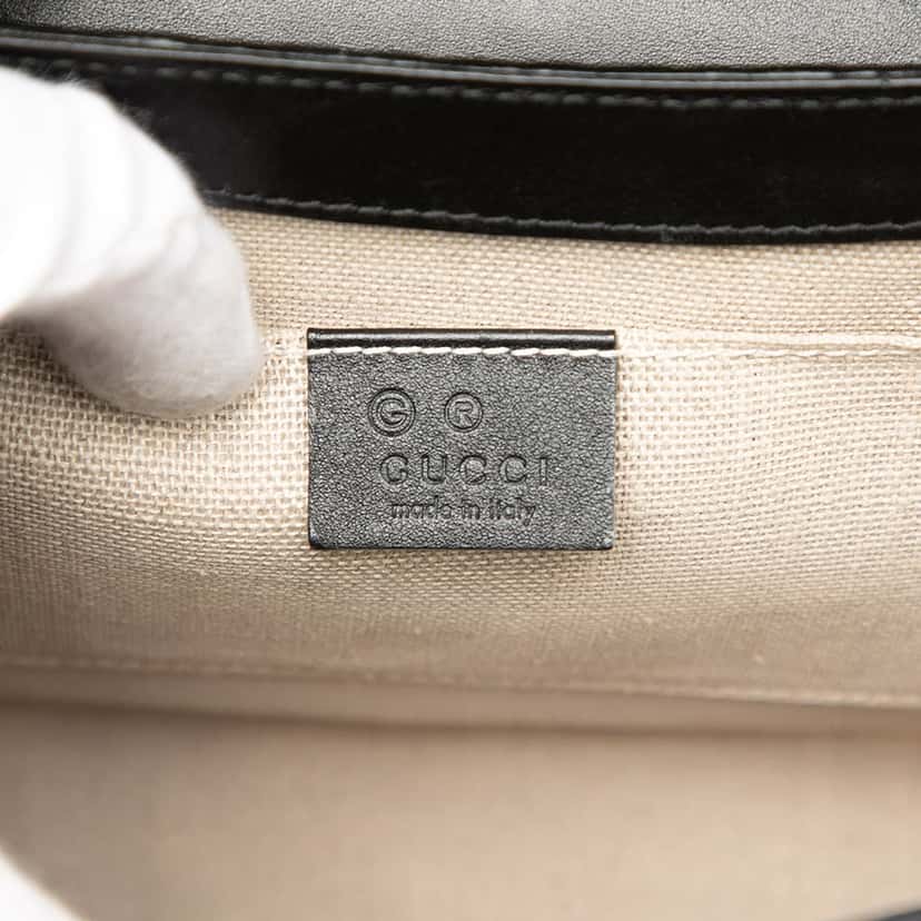 Gucci Medium Microguccissima Emily Shoulder Bag Black Leather Very good condition - Box View