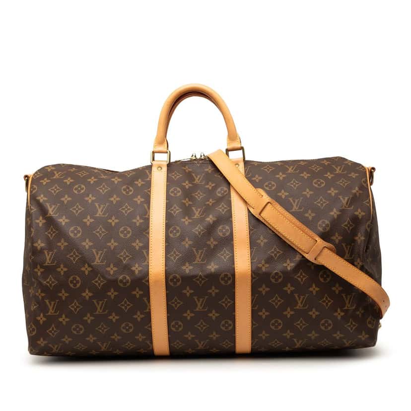 Louis Vuitton Monogram Keepall Bandouliere 55 Brown Very good condition - Front View