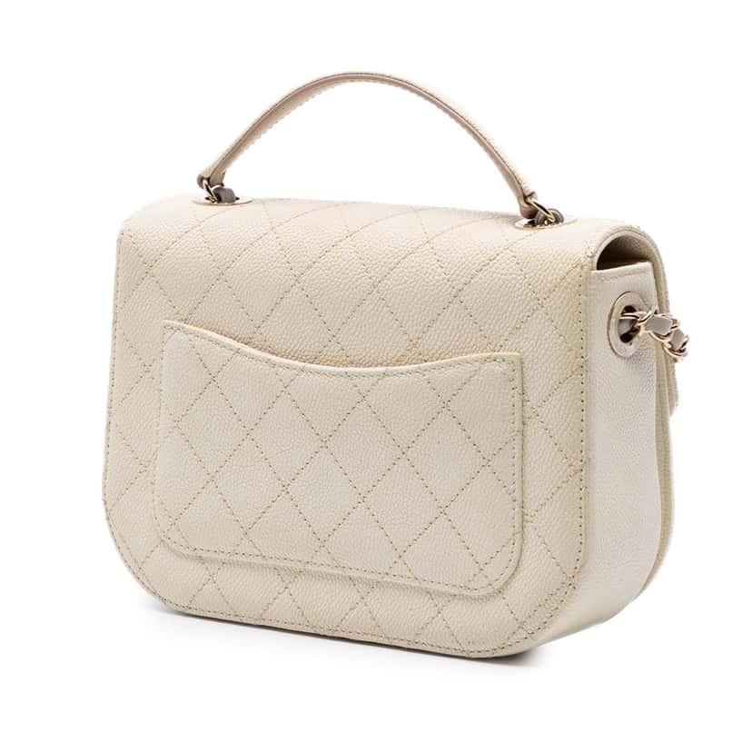 Chanel Small Caviar Paris Cuba Thread Around Flap Brown Leather Very good condition - Back View