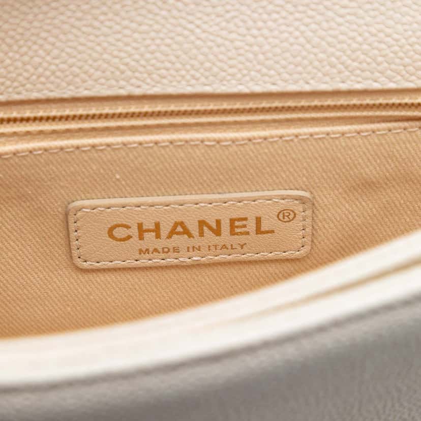Chanel Small Caviar Paris Cuba Thread Around Flap Brown Leather Very good condition - Box View