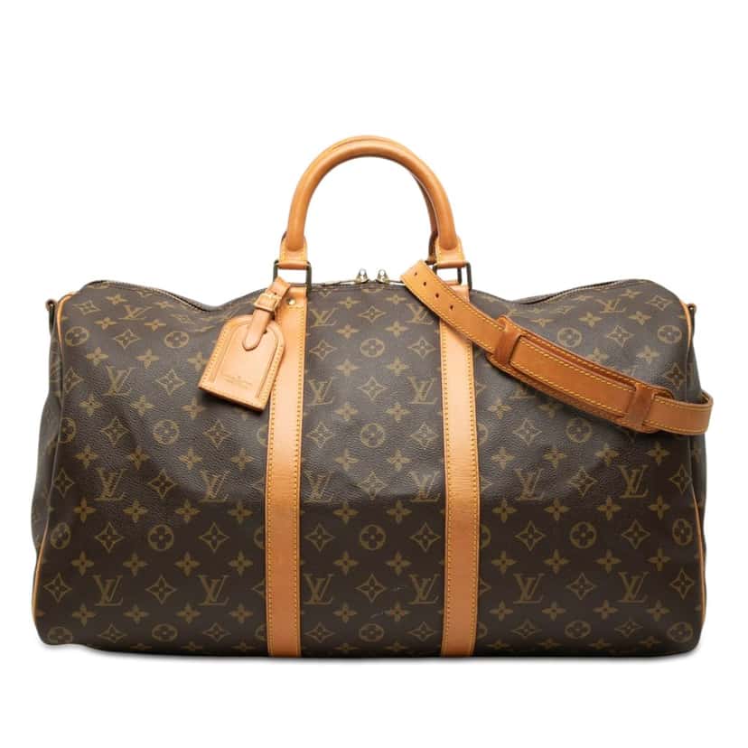 Louis Vuitton Monogram Keepall Bandouliere 50 Brown Very good condition - Front View