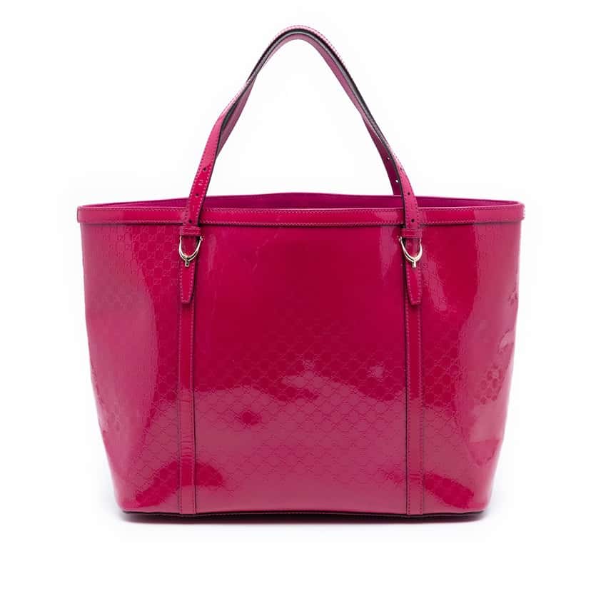 Gucci Patent Microguccissima Nice Tote Pink Leather Very good condition - Front View
