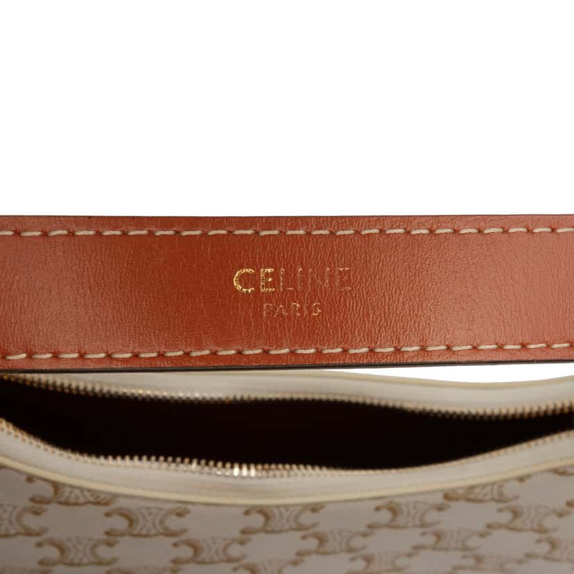 Celine Triomphe Coated Canvas Ava Shoulder Bag Brown Very good condition - Box View