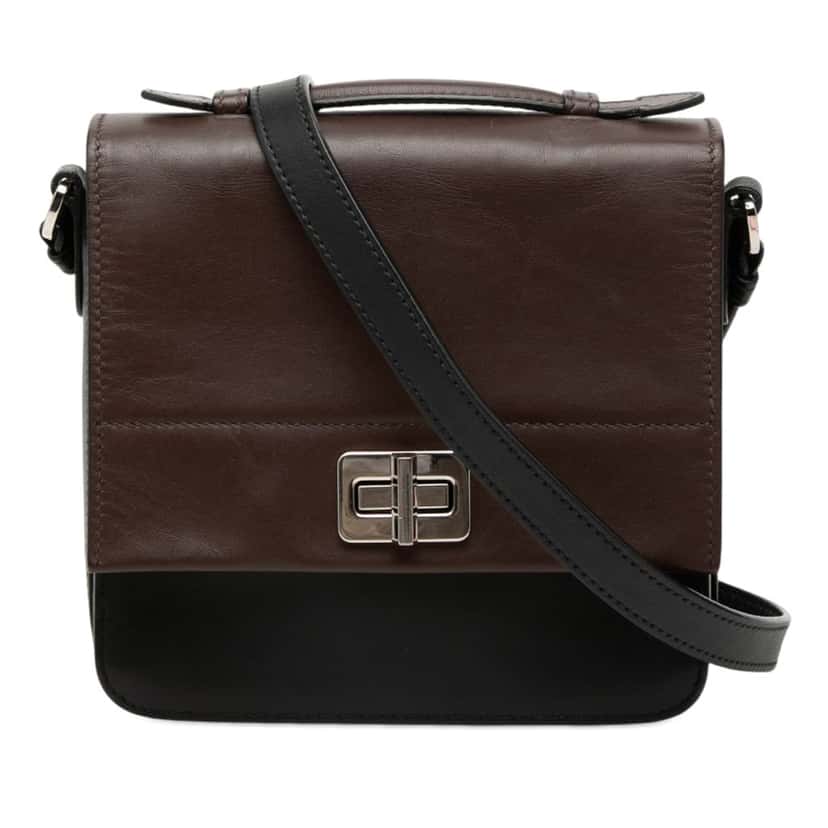 Prada Bicolor City Calf Satchel Black Leather Very good condition - Front View