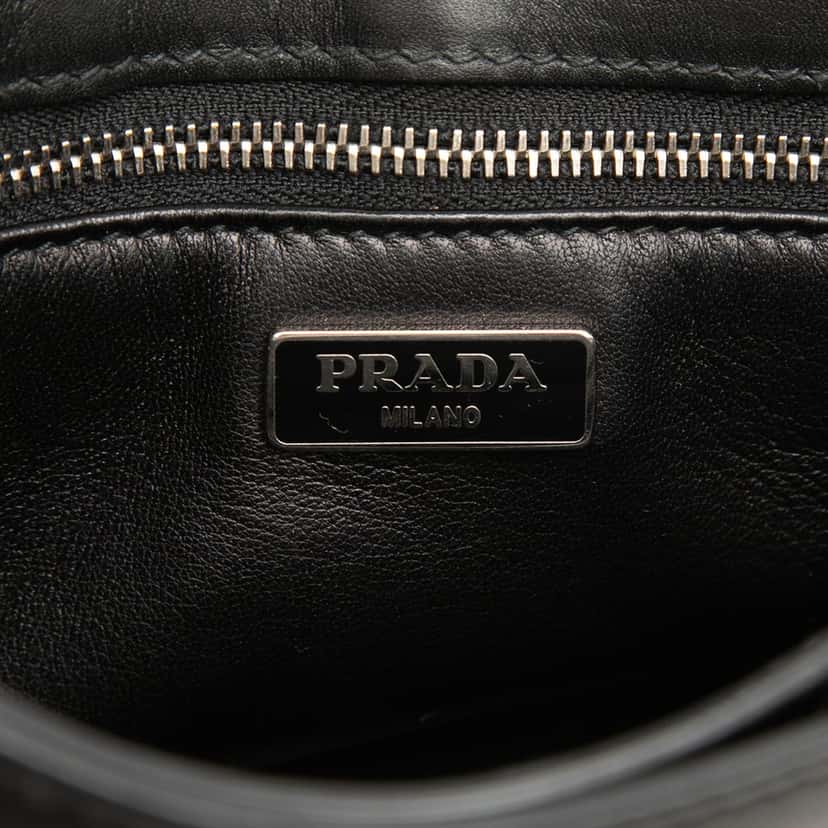 Prada Bicolor City Calf Satchel Black Leather Very good condition - Box View