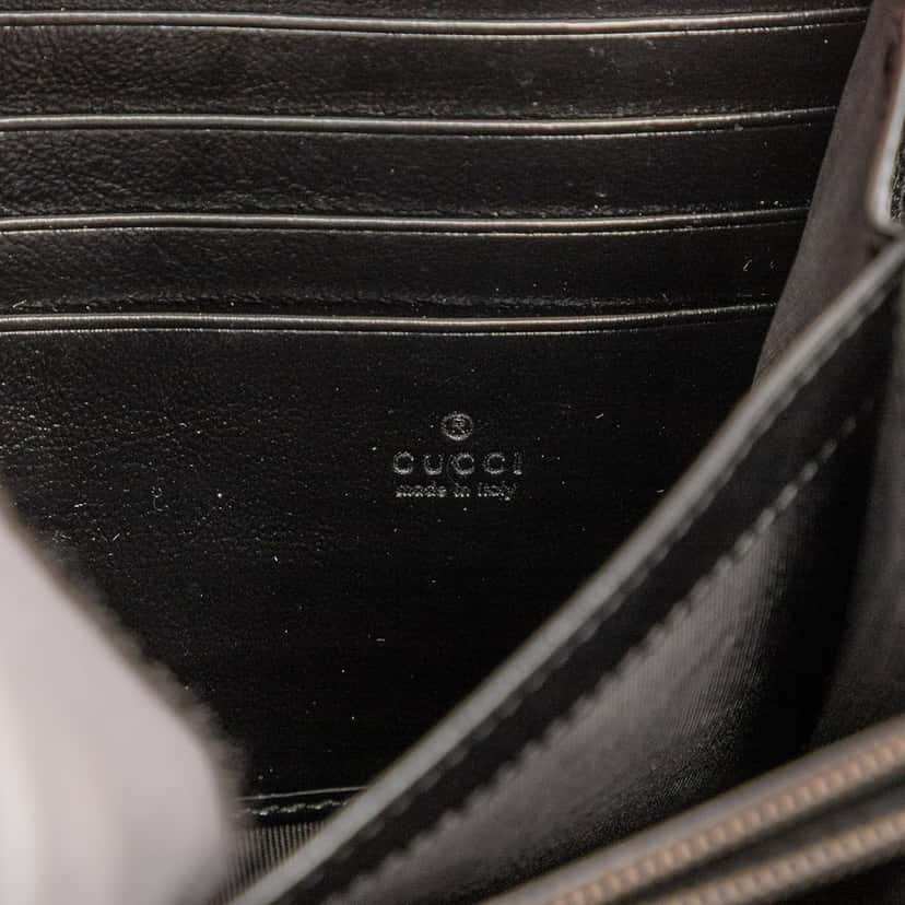 Gucci GG Marmont Matelasse Leather Torchon Wallet On Chain Black Leather Very good condition - Box View