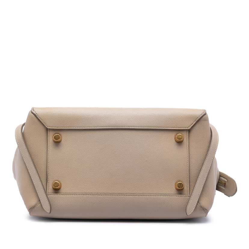 Celine Mini Grained Calfskin Belt Bag Beige Leather Very good condition - Inside View