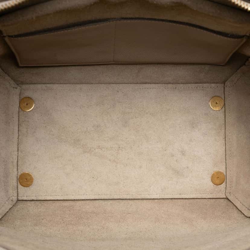 Celine Mini Grained Calfskin Belt Bag Beige Leather Very good condition - Model View