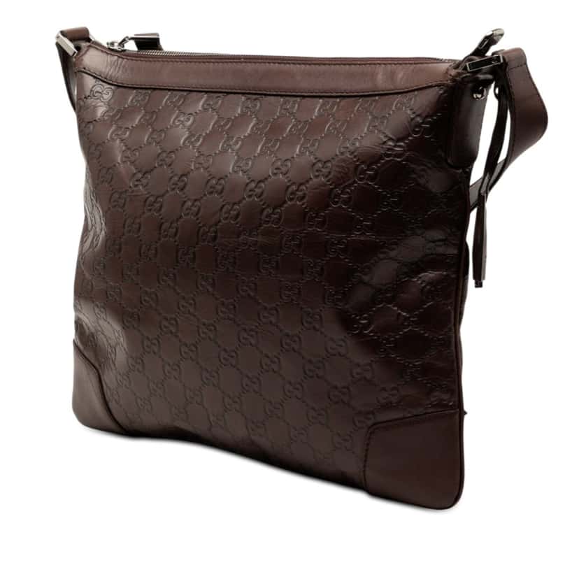 Gucci Guccissima Crossbody Brown Leather Very good condition - Back View