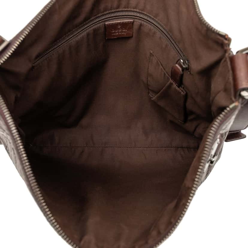 Gucci Guccissima Crossbody Brown Leather Very good condition - Model View