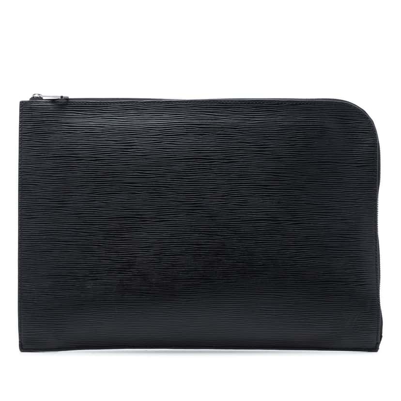 Louis Vuitton Epi Pochette Jour GM Black Leather Very good condition - Front View