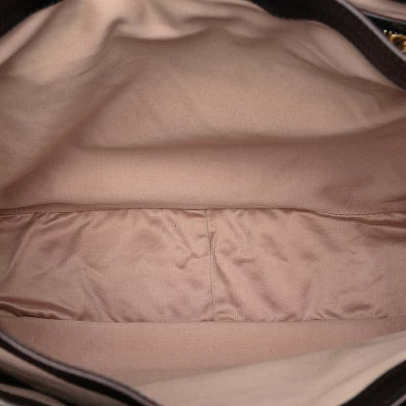 Miu Miu Goatskin Madras Satchel Black Leather Very good condition - Model View