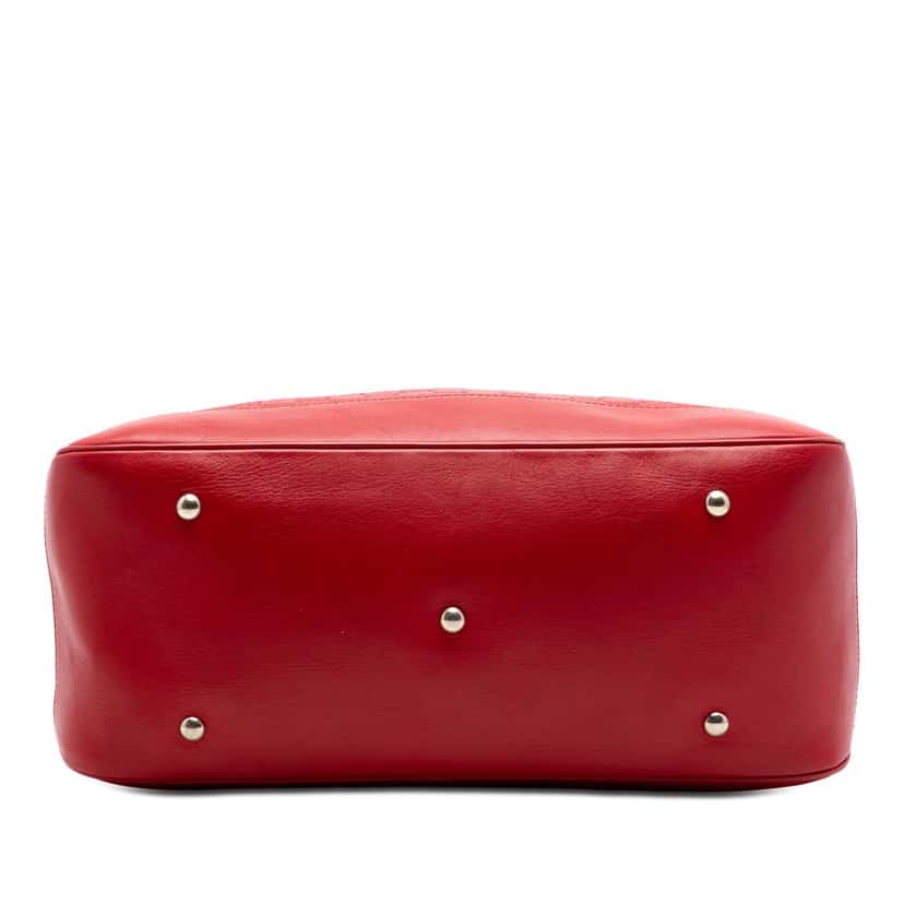 Gucci Medium Guccissima Valentine Top Handle Bag Red Leather Very good condition - Inside View