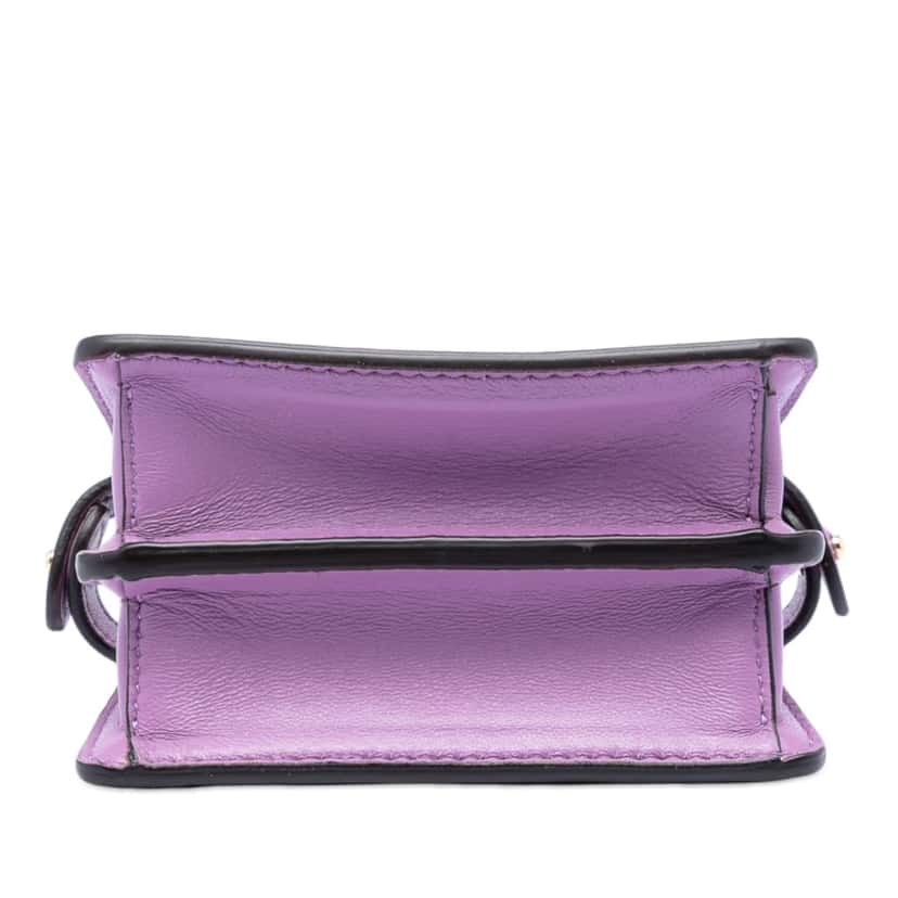 Fendi Nano Calfskin Peekaboo ISeeU Maxi Handle Satchel Purple Leather Very good condition - Inside View