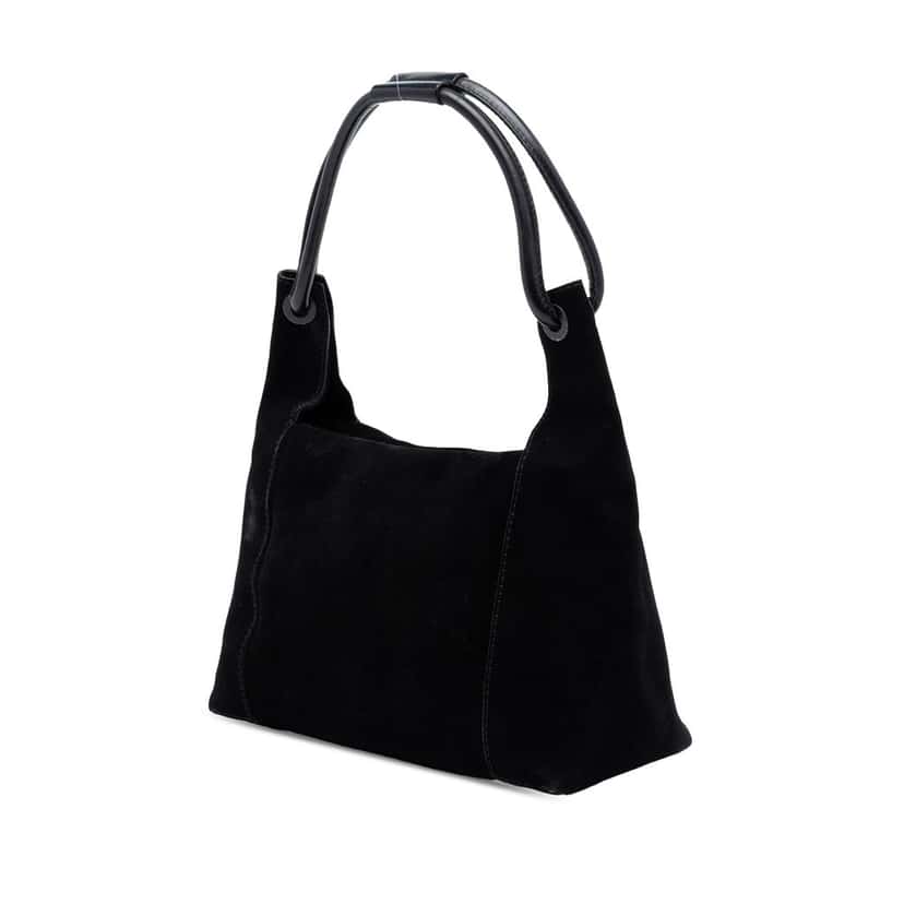 Gucci Suede Handbag Black Leather Very good condition - Back View